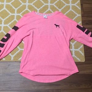 VS Pink, long sleeve shirt. Size M